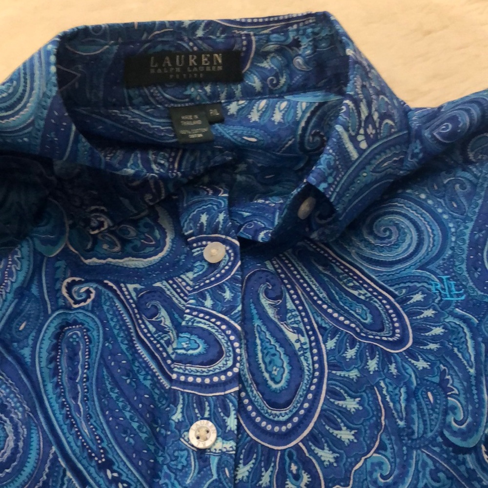 Lauren Ralph Lauren PL100% cotton paisley shirt - Picture 8 of 8
